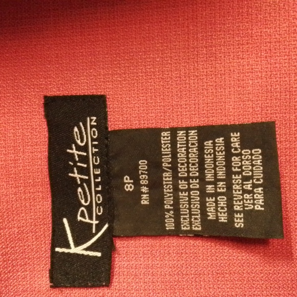 K Petite Collection 2- piece jacket dress, size 8P, in medium dusty rose. - Picture 6 of 7